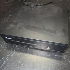 ePOSNow Metal Cash Drawer Black with Media Slot, Lockable, Key Lock and Cable