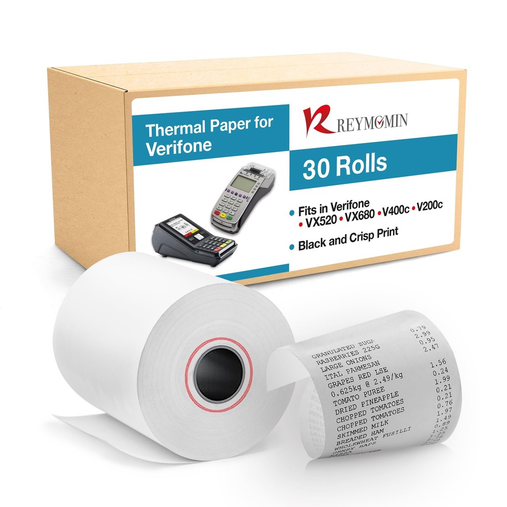 Thermal Paper Rolls for Verifone Vx520, Vx680, T650, P400m – Thermal Receipt …