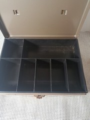Vtg. Rockaway Metal Products Corp Cash Metal Lock Box, Inwood New York, No KEY