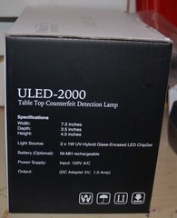 Fraud Fighter ULED-2000 table top counterfeit detection lamp new