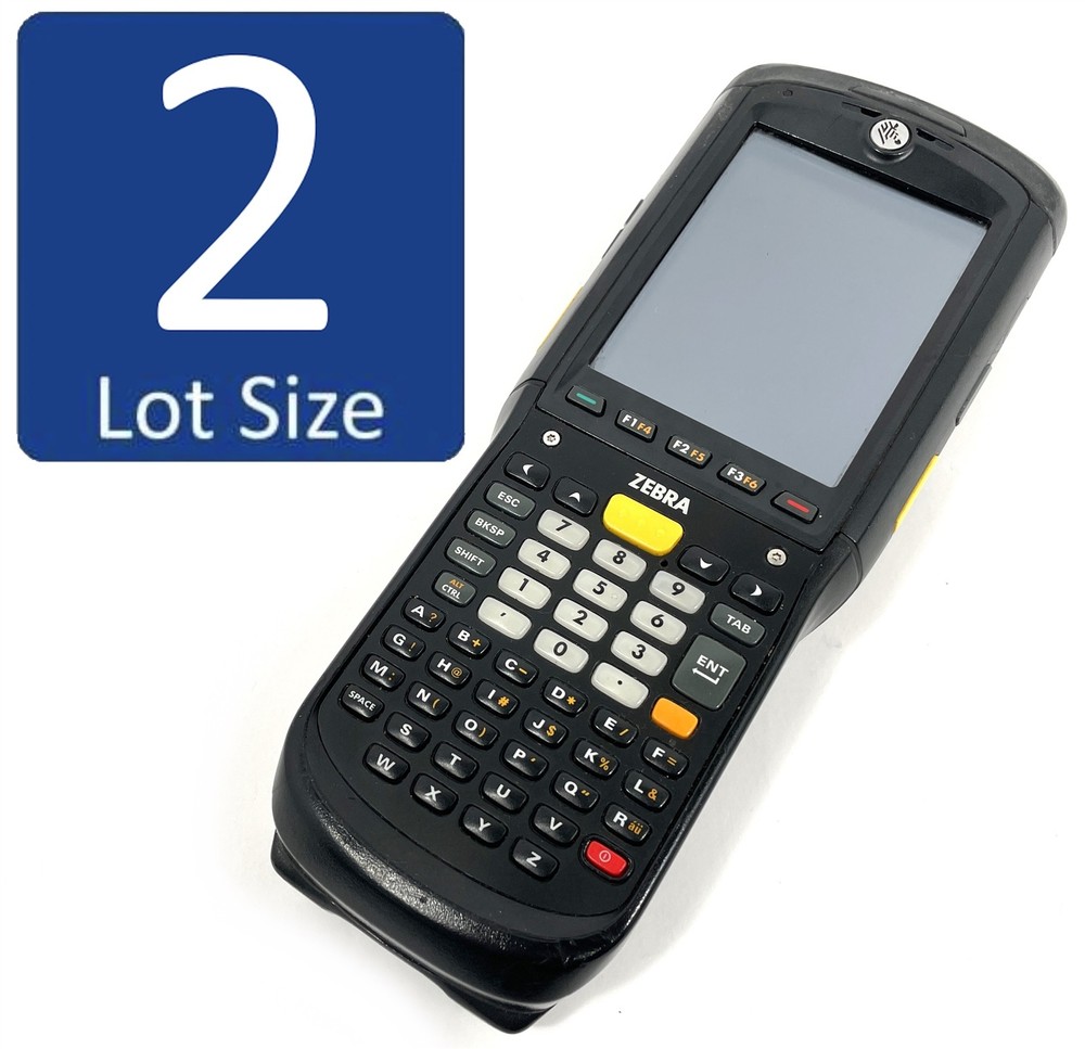 Lot of 2 Zebra MC9596 MC9596-KDAEAB00100 Mobile Barcode Scanner – No Battery