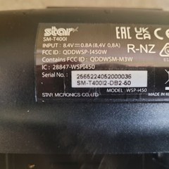 STAR MICRONICS SM-T400I ULTRA-RUGGED PORTABLE BLUETOOTH RECEIPT PRINTER