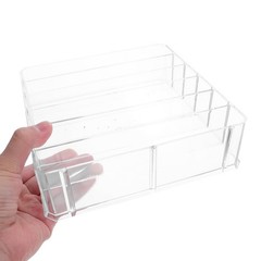 Cash Drawer Tray Clear Acrylic Storage Box 6 Compartments Money Organizer Home