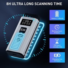 2D Bluetooth Barcode Scanner 1D Portable Wireless Reader TFT Screen 3In1