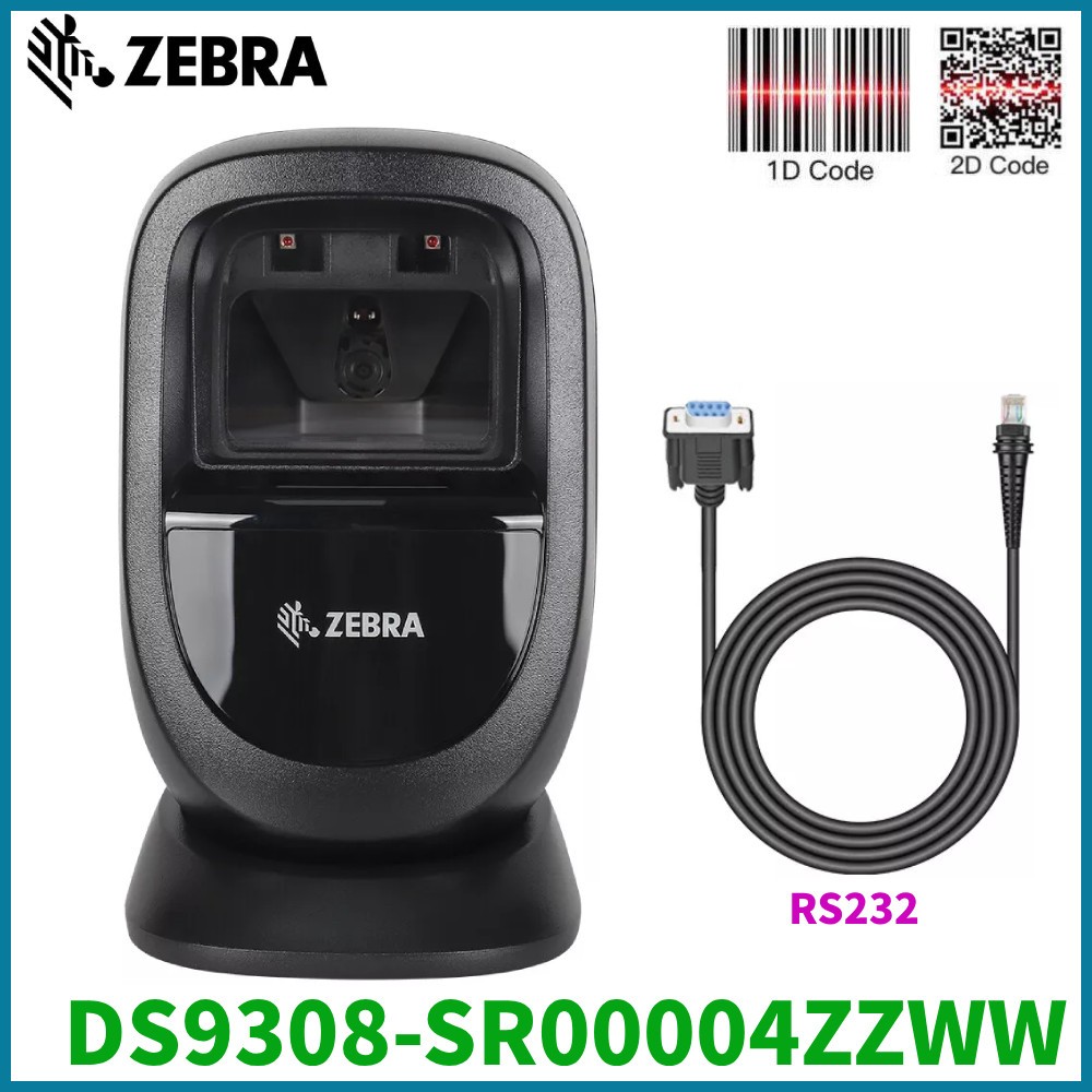 Zebra DS9308-SR00004ZZWW Hands-free 1D/2D Wired Barcode Scanner w RS232 Cable