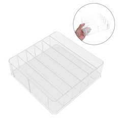 Cash Drawer Tray Clear Acrylic Storage Box 6 Compartments Money Organizer Home