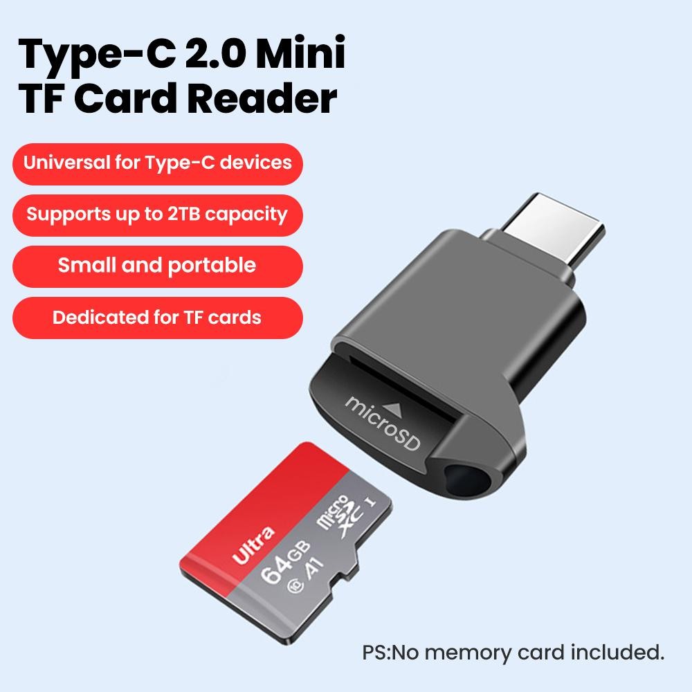 USB C TF Card Reader Type C 2.0 Micro SD Adapter External Memory Stick