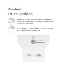 Sublime One Piece Elongated Toilet with Touchless Retrofit Dual Flush 1.1/1.6…