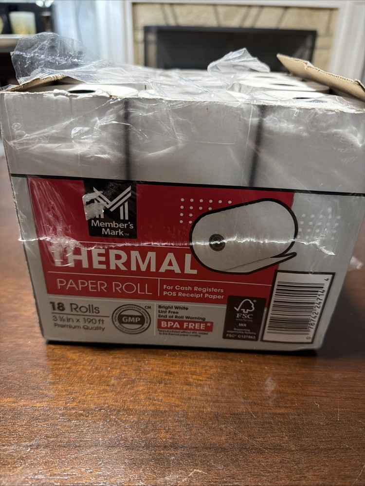 Member’s Mark Thermal Receipt Paper Rolls, 3 1/8″ X 190′