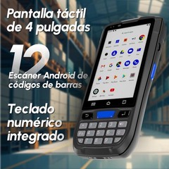 Rugged Android 12 Barcode Scanner PDA NFC 4G WiFi for Inventory with Charge Dock