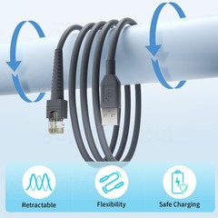 2M Cable for Zebra DS6608 DS4208 DS6878 DS6878-SR DS9208 DS9208-SR USB A to RJ45