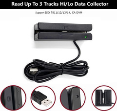 USB Magnetic Stripe Card Reader 3 Track POS Credit Card Swiper Magstripe