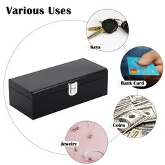 Acrylic Lockable Cash Box, Cash Organizer, Single Row Currency Tray Storage