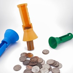COIN COUNTING TUBES FAST WRAP PENNY NICKEL DIME QUARTER USA