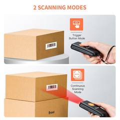 Eyoyo 2D Wireless Bluetooth Barcode Scanner Inventory Reader for Android iOS PC