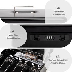 Sturdy Freestanding Cash Box – Sliding Coin Lid & Lock for Ultimate Security