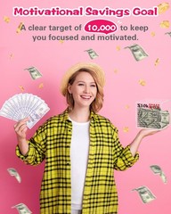 10k Smash Box for Money, Unbreakable Piggy Bank for Adults Save $10,000 Money…