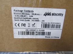Alacrity 2D QR Barcode Scanner Wireless Hands-Free Omnidirectional FREE SHIPPING