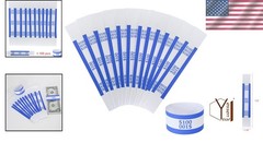 Effortless Bill Organization: Blue $100 Currency Straps – 7.5 x 1.15 Inches