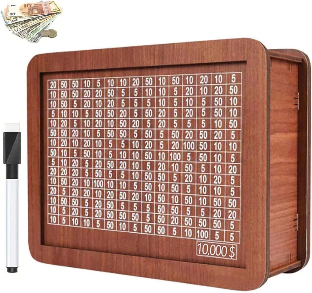 Cash Vault Wooden Savings Box Wooden Cash Saver Money Box Cash Saver Box