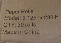 (30 Rolls) 3 1/8 x 230 Thermal Paper Receipt Rolls