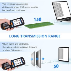 2.4Ghz Wireless Barcode Scanner USB Cordless 1D 2D Laser Barcode Reader Handhold