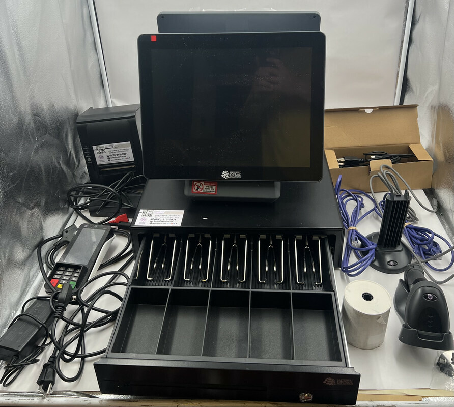 NATIONAL RETAIL SOLUTIONS 1500U CASH REGISTER POS SYSTEM BUNDLE i500 RP326U