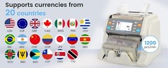 RIBAO MC-50 Bank Grade Money Counter Multi Currency Value Count Serial number