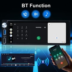 6.9-Inch Single Din Touchscreen Car Stereo – Android 2GB+64GB Type-C&USB Sing…
