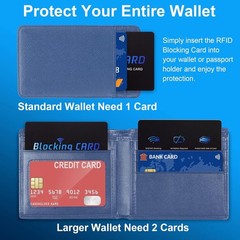 RFID Blocking Card,Contactless NFC Debit Credit Card Passport Protector Blocker