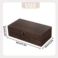 Wooden Lockable Cash Box with 20 PCS Banknotes Top-Insert Holders, Money Holder