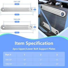 Transom Support Plate Kit for Outboard Motors – 3/8″ Cast Aluminum, 2 Pcs