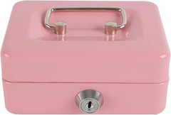 Essential Mini Cash Box for Kids – 4.92″ x 3.74″ x 2.36″, Pink | Secure Storage