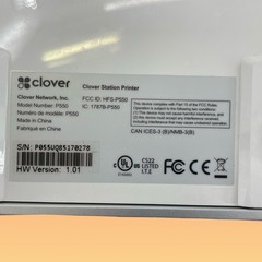 Clover Station P550 Receipt Printer Contactless Credit Card Terminal #U2543