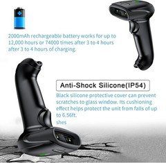 Portable Handheld Barcode Scanner – Long Distance 2.4GHz Wireless Technology