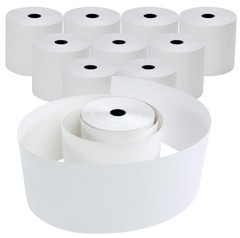 3″ x 150′ 1 Ply Bond White Paper Rolls Kitchen Receipt POS Cash Register Comp…