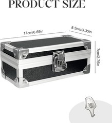 Lockable Cash Box Key Aluminium Alloy Money Storage Single-Row Currency Tray