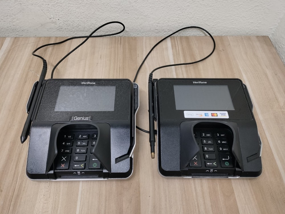 LOT OF 2 – Verifone MX915 MX 915 1x M132-409-01-R 1x M177 POS CC Terminal Pinpad