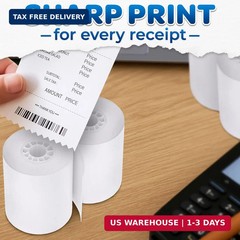 3-Pack Calculator Tape Rolls – Adding Machine Tape 2 1/4 In x 85 ft | Reliable R