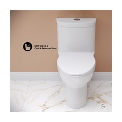 Sublime One Piece Elongated Toilet with Touchless Retrofit Dual Flush 1.1/1.6…
