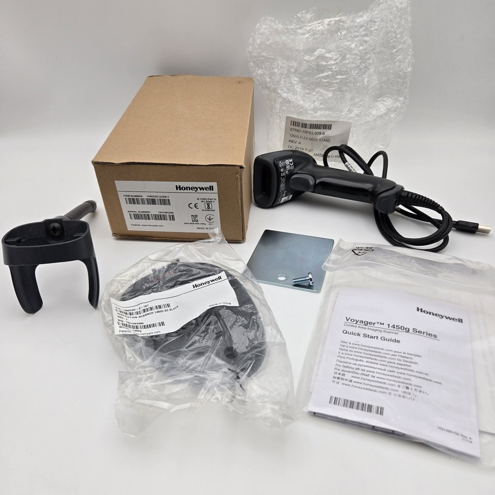 NEW Honeywell 1450G2D-2USB-1 Voyager 1450g 2D Barcode Scanner USB Kit Never Used