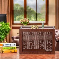 10000 Euro Money Box Wooden Piggy Bank Money Vault Savings Box Challenge Cash ET