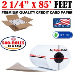 2 1/4″ X 85′ FT 100 ROLLS THERMAL PAPER CREDIT CARD ROLLS **SAME DAY SHIPPING**