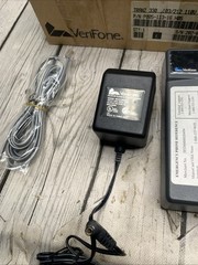 Verifone Tranz 330 Credit Card Reader Terminal with AC Adapter Power Turns On