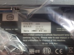 IBM 4820-5GN 15″ POS Touch Screen Display Monitor 40N6279 40N6290 NEW