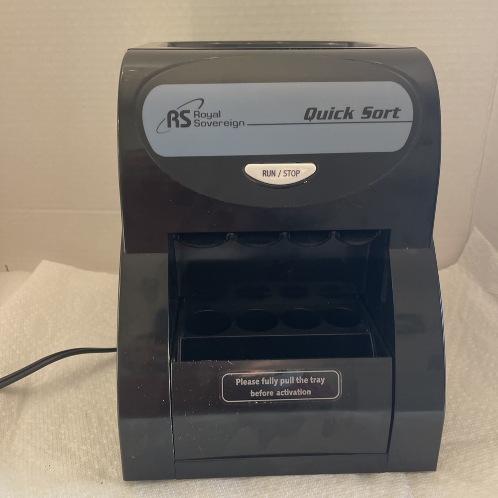 Royal Sovereign Quick Sort Coin Sorter Counter Machine QS-1AC Tested-Works