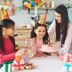 10th Birthday Pull-Out Money Gift Box Pink Rose Gold Cash Gift Girls Party
