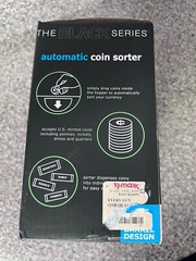 The Black Series 4-Barrel Automatic Coin Sorter Black with Coin Sleeves