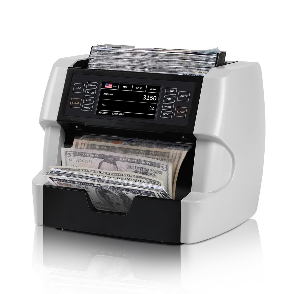 NUCOUN VC-3 Mixed Denomination Money Counter Machine, Value Counting, CIS/UV/…