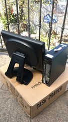 15″ Touchscreen All In One POS System Restaurant Point Of Sale 2 Printers
